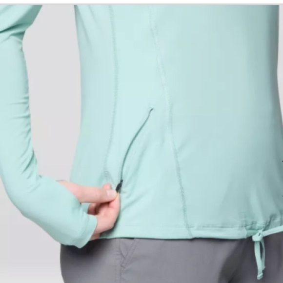 Mountain Hardwear Crater Lake Long Sleeve Sun Hoody Sz XS Granola Scandi Girl - Picture 3 of 16